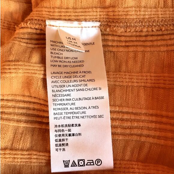 Free People We the Free Orange and Tie Dye Scoop Neck Long Sleeve T Shirt size M - Picture 5 of 6